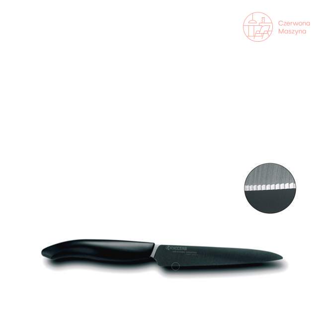 Nóż ceramiczny uniwersalny ząbkowany Kyocera Black Series, 12,5 cm