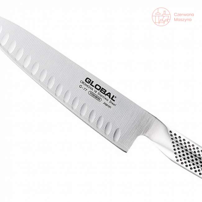Nóż kucharza Global G 20 cm, żłobiony