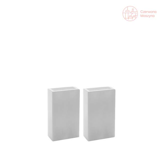 2 Pojemniki na akcesoria łazienkowe Geelli Li Sto, białe