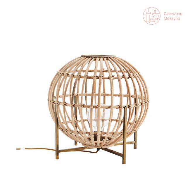 Bambusowa lampa stołowa Madam Stoltz, jasne drewno