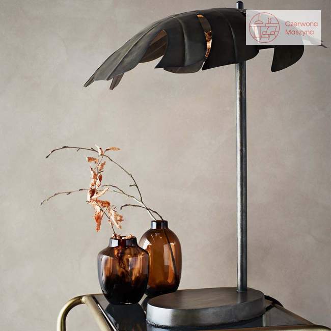 Lampa stołowa liść Madam Stoltz, oxidised iron