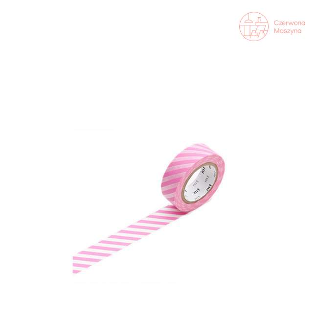 Taśma dekoracyjna Masking Tape 1P Deco stripe pink