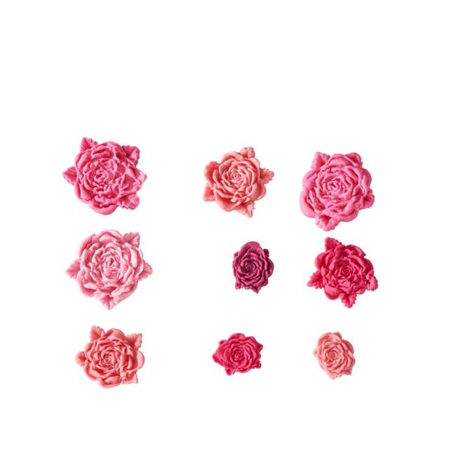 Foremka do róż z masy cukrowej Ø 3 cm Lurch, różowa