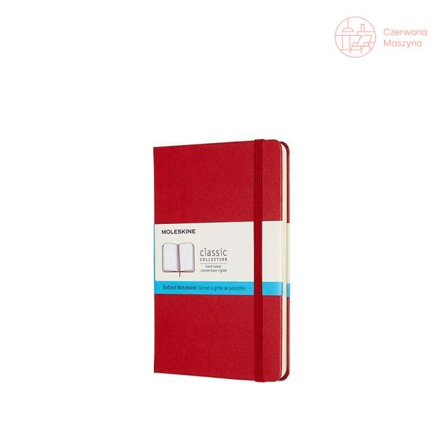 Notes Moleskine Classic P w kropki, twarda oprawa, 192 strony, scarlet red