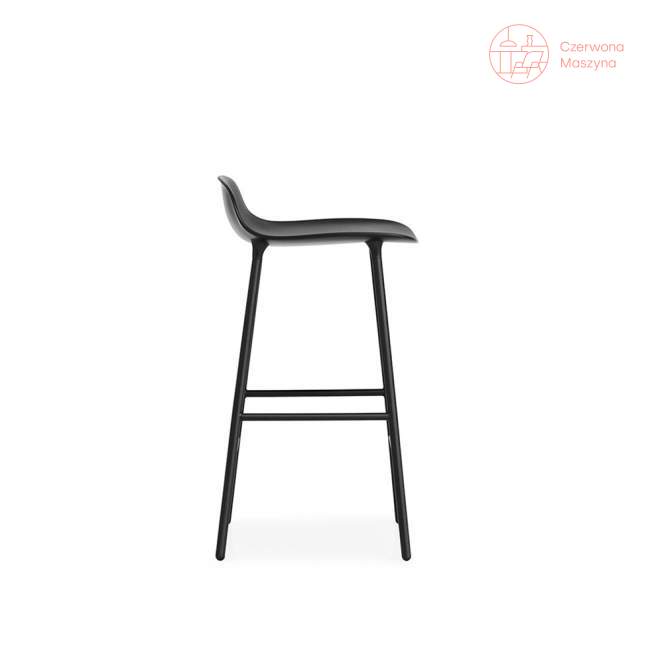 Krzesło barowe Normann Copenhagen Form 65 cm stal, czarne OU