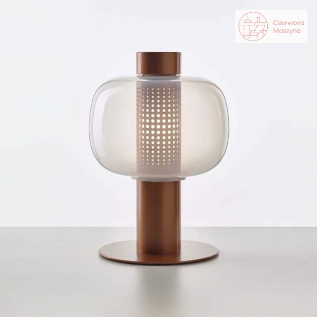 Lampa Brokis Bonbori h 40 cm opaline transparent/copper metalic