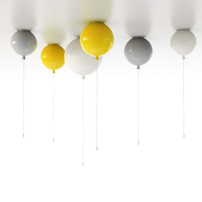 Lampa wisząca Brokis Memory Balonik Ø 25 cm, żółta