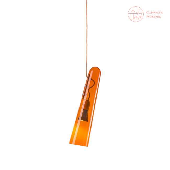 Lampa wisząca Brokis Flutes 11 x 48 cm, pomarańczowa