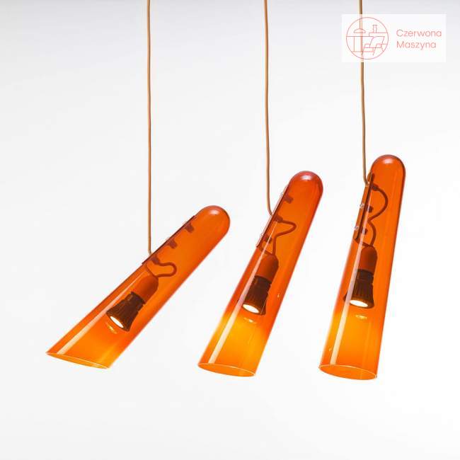 Lampa wisząca Brokis Flutes 12 x 45 cm, pomarańczowa