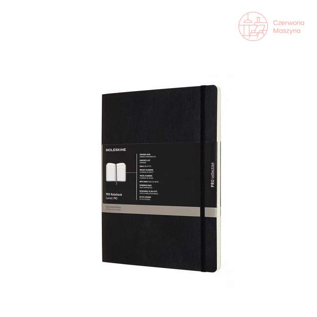 Notes Moleskine PROFESSIONAL XL, miękka oprawa, 192 strony, czarny
