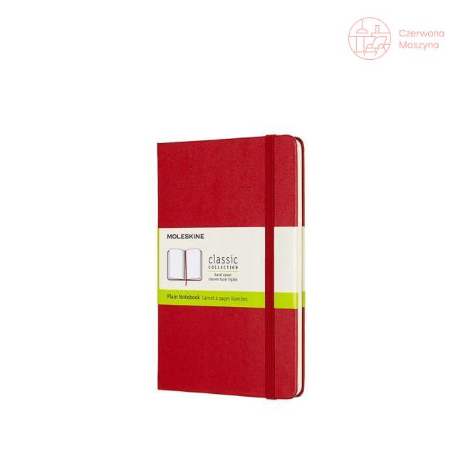 Notes Moleskine Classic M gładki, twarda oprawa, 208 stron, scarlet red