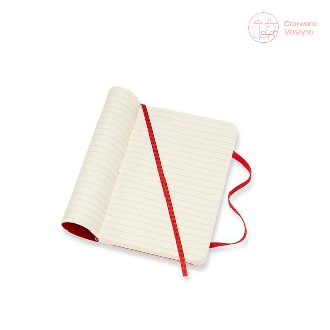 Notes Moleskine Classic P w linie, miękka oprawa, 192 strony, czerwony