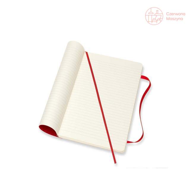Notes Moleskine Classic L w linie, miękka oprawa, 192 strony, czerwony