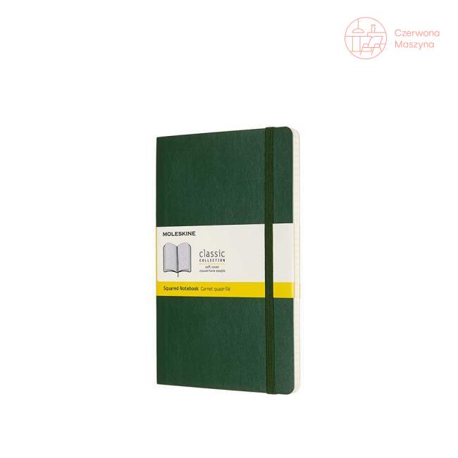 Notes Moleskine L w kratkę, miękka oprawa, 192 strony, myrtle green