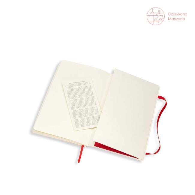 Notes Moleskine Classic L w kropki, miękka oprawa, 192 strony, czerwony