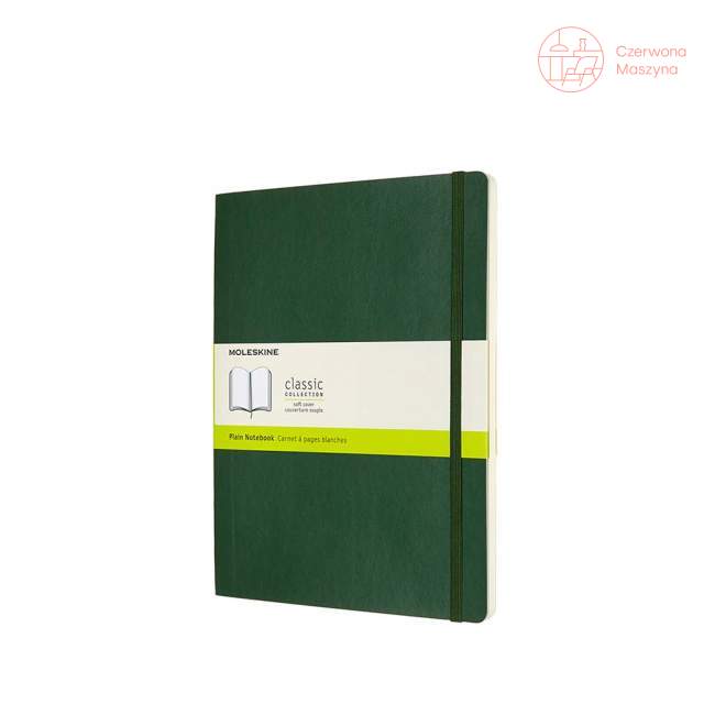 Notes Moleskine XL w gładki, miękka oprawa, 192 strony, myrtle green