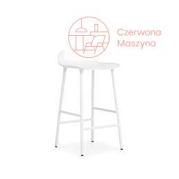 Krzesło barowe Normann Copenhagen Form 65 cm stal, białe