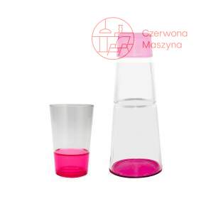 Karafka 1 l i szklanka Zak! designs Fizz różowe