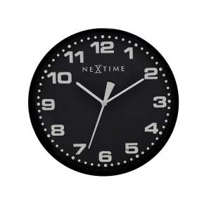 Zegar ścienny NeXtime Dash Ø 35 cm, czarny