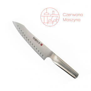 Orientalny nóż kucharza Global Ni 20 cm, żłobiony