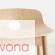 Krzesło barowe Woud Mono 75 cm, jasne drewno