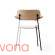 Krzesło z podłokietnikami Menu Co Dining, black steel/natural oak