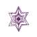 Zawieszka na choinkę Philippi Star Ø 10 cm, purpurowa