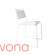Krzesło OK Design One Wire, białe, biała poduszka