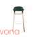 Krzesło barowe Normann Copenhagen Form 75 cm dąb, zielone