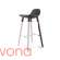Krzesło barowe Eva Solo Abalone, 75 cm, smoked oak / black leather