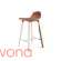 Krzesło barowe Eva Solo Abalone, 65 cm, oiled oak / cognac leather