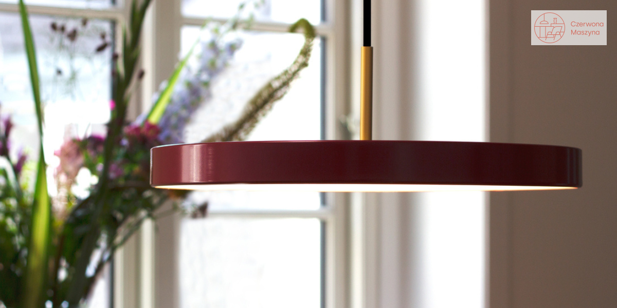 Lampa Asteria ruby red